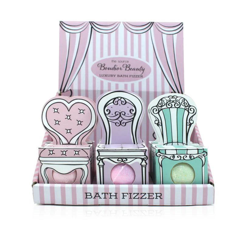 Quali sono alcuni modi creativi per esporre set regalo di bombe da bagno?
