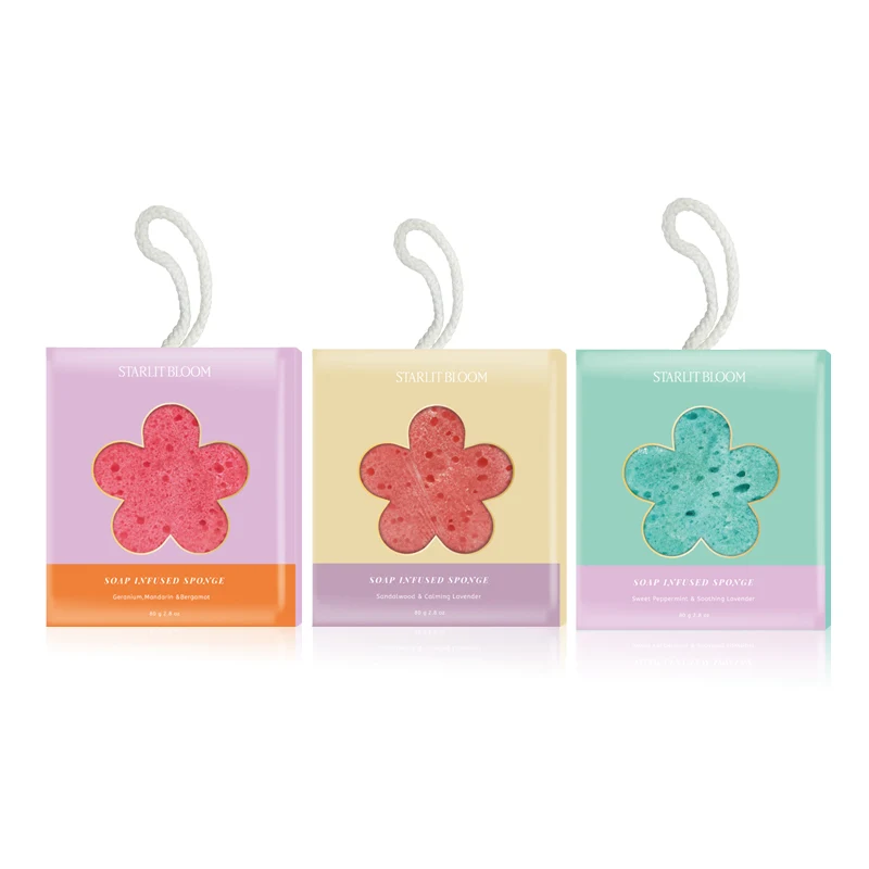 Spugna da bagno con sapone all'interno