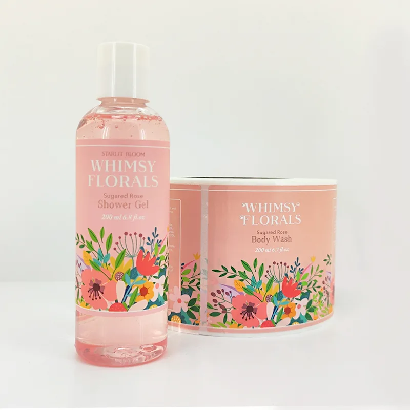 Etichette per bottiglie cosmetiche